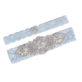 Maxbell 2x Wedding Garters Floral Lace Garter Belt for Women and Girls Holiday Blue