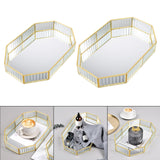 Maxbell Elegant Mirror Tray for Candle, Lotion Bottle, Cosmetics Bathroom Decoration