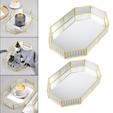 Maxbell Elegant Mirror Tray for Candle, Lotion Bottle, Cosmetics Bathroom Decoration