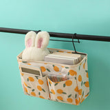 Maxbell Bedside Caddy Waterproof Multi Pockets for College Dorm Room Traveling Sofa orange