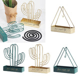 Maxbell Wrought Iron Mosquito Coil Holder Incense Holders for Living Room Garden Triangle Green