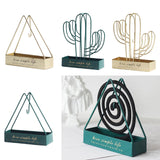 Maxbell Wrought Iron Mosquito Coil Holder Incense Holders for Living Room Garden Triangle Green