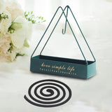Maxbell Wrought Iron Mosquito Coil Holder Incense Holders for Living Room Garden Triangle Green