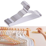 Maxbell 10Pcs Strong Metal Wire Hangers Drying Rack Wardrobe Organizer for Closet Silver