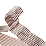 Maxbell 10Pcs Strong Metal Wire Hangers Drying Rack Wardrobe Organizer for Closet Amber Gold