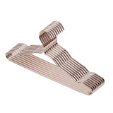 Maxbell 10Pcs Strong Metal Wire Hangers Drying Rack Wardrobe Organizer for Closet Amber Gold