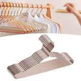 Maxbell 10Pcs Strong Metal Wire Hangers Drying Rack Wardrobe Organizer for Closet Amber Gold