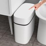 Maxbell 16L Intelligent Garbage Bin with Lid Large Capacity for Home Study Office white battery