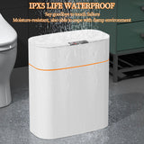 Maxbell 16L Intelligent Garbage Bin with Lid Large Capacity for Home Study Office white charging