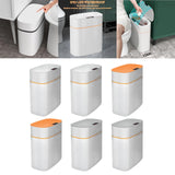 Maxbell 16L Intelligent Garbage Bin with Lid Large Capacity for Home Study Office white charging