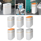 Maxbell 16L Intelligent Garbage Bin with Lid Large Capacity for Home Study Office white charging