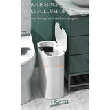 Maxbell 16L Intelligent Garbage Bin with Lid Large Capacity for Home Study Office white charging