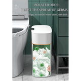 Maxbell 16L Intelligent Garbage Bin with Lid Large Capacity for Home Study Office white charging