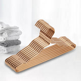 Maxbell 10Pcs Strong Metal Wire Hangers Drying Rack Wardrobe Organizer for Closet Golden