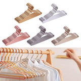 Maxbell 10Pcs Strong Metal Wire Hangers Drying Rack Wardrobe Organizer for Closet Golden