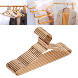Maxbell 10Pcs Strong Metal Wire Hangers Drying Rack Wardrobe Organizer for Closet Golden