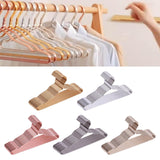 Maxbell 10Pcs Strong Metal Wire Hangers Drying Rack Wardrobe Organizer for Closet Golden