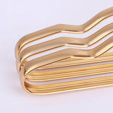 Maxbell 10Pcs Strong Metal Wire Hangers Drying Rack Wardrobe Organizer for Closet Golden