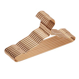 Maxbell 10Pcs Strong Metal Wire Hangers Drying Rack Wardrobe Organizer for Closet Golden