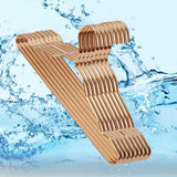 Maxbell 10Pcs Strong Metal Wire Hangers Drying Rack Wardrobe Organizer for Closet Golden