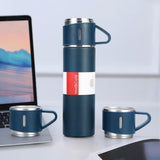 Maxbell 500ml Vacuum Bottle Business Trip Water Bottle for Coffee 1Set Blue