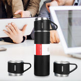 Maxbell 500ml Vacuum Bottle Business Trip Water Bottle for Coffee 1Set Black