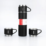 Maxbell 500ml Vacuum Bottle Business Trip Water Bottle for Coffee 1Set Black