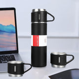 Maxbell 500ml Vacuum Bottle Business Trip Water Bottle for Coffee 1Set Black