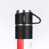 Maxbell 500ml Vacuum Bottle Business Trip Water Bottle for Coffee 1Set Black