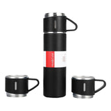 Maxbell 500ml Vacuum Bottle Business Trip Water Bottle for Coffee 1Set Black