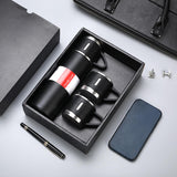 Maxbell 500ml Vacuum Bottle Business Trip Water Bottle for Coffee 1Set Black