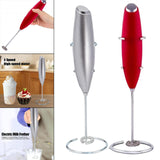 Maxbell Portable Electric Milk Frother Coffee Frother Blender for Matcha Silver