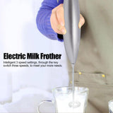 Maxbell Portable Electric Milk Frother Coffee Frother Blender for Matcha Silver