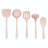 Maxbell 5Pcs Silicone Kitchenware Kitchen Cooking Utensils Cookware Kit  Pink