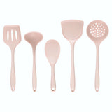 Maxbell 5Pcs Silicone Kitchenware Kitchen Cooking Utensils Cookware Kit  Pink