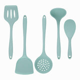 Maxbell 5Pcs Silicone Kitchenware Kitchen Cooking Utensils Cookware Kit  Light Green