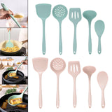 Maxbell 5Pcs Silicone Kitchenware Kitchen Cooking Utensils Cookware Kit  Light Green