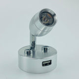 Maxbell LED Lights 12V-24V USB Charging Port Aluminum for RV Camper Camping Silver 6000K