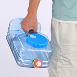 Maxbell Water Container w/ Faucet Carrier Bottle Camping Driving Hiking Emergency 10L 40x20x18cm