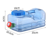 Maxbell Water Container w/ Faucet Carrier Bottle Camping Driving Hiking Emergency 5.5L 35x18.5x15cm