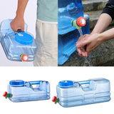 Maxbell Water Container w/ Faucet Carrier Bottle Camping Driving Hiking Emergency 5.5L 35x18.5x15cm