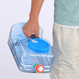 Maxbell Water Container w/ Faucet Carrier Bottle Camping Driving Hiking Emergency 5.5L 35x18.5x15cm