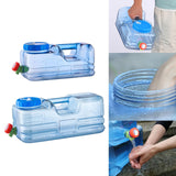 Maxbell Water Container w/ Faucet Carrier Bottle Camping Driving Hiking Emergency 5.5L 35x18.5x15cm