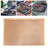 Maxbell Reusable BBQ Grill Mesh Bag Non-stick Isolation Pad Barbecue Pouch Copper