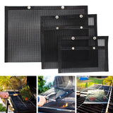 Maxbell 3Pcs BBQ Grilling Bags Mesh Pouch Charcoal Barbecue Grill Bag Garden Black