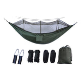 Maxbell Portable Outdoor Camping Net Nylon Hammock Hanging Bed Sleeping Army green