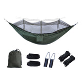 Maxbell Portable Outdoor Camping Net Nylon Hammock Hanging Bed Sleeping Army green