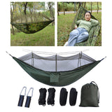 Maxbell Portable Outdoor Camping Net Nylon Hammock Hanging Bed Sleeping Army green