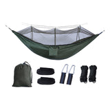 Maxbell Portable Outdoor Camping Net Nylon Hammock Hanging Bed Sleeping Army green