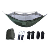 Maxbell Portable Outdoor Camping Net Nylon Hammock Hanging Bed Sleeping Army green